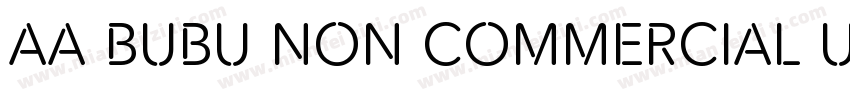 Aa Bubu Non Commercial Use字体转换